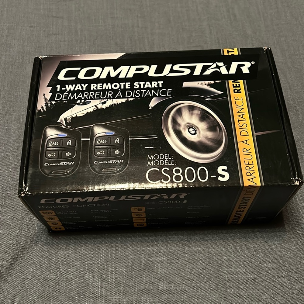 NIB Compustar LT Series CS800-S 1-way Remote Start 1000 Feet Range 2 Key Fobs